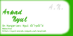 arpad nyul business card